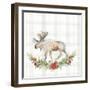 Holiday Woodland Garland on Plaid I-Lanie Loreth-Framed Art Print