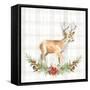 Holiday Woodland Garland on Plaid II-Lanie Loreth-Framed Stretched Canvas