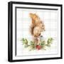 Holiday Woodland Garland on Plaid III-Lanie Loreth-Framed Art Print