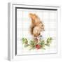 Holiday Woodland Garland on Plaid III-Lanie Loreth-Framed Art Print