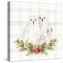 Holiday Woodland Garland on Plaid IV-Lanie Loreth-Stretched Canvas