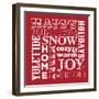 Holiday Words Red-Teresa Woo-Framed Art Print