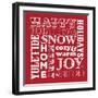 Holiday Words Red-Teresa Woo-Framed Art Print