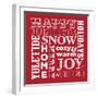 Holiday Words Red-Teresa Woo-Framed Art Print