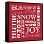 Holiday Words Red-Teresa Woo-Framed Stretched Canvas