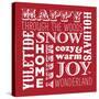 Holiday Words Red-Teresa Woo-Stretched Canvas