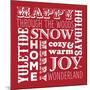 Holiday Words Red-Teresa Woo-Mounted Art Print