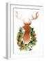 Holiday Wreath With Deer-Lanie Loreth-Framed Art Print