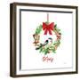 Holiday Wreath-Farida Zaman-Framed Premium Giclee Print