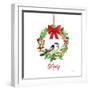 Holiday Wreath-Farida Zaman-Framed Premium Giclee Print