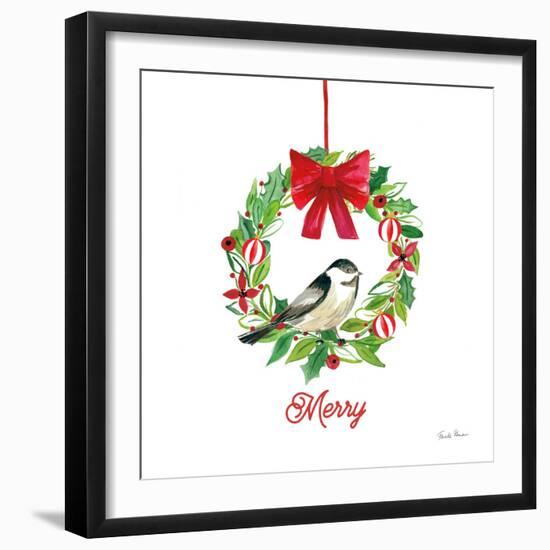 Holiday Wreath-Farida Zaman-Framed Art Print