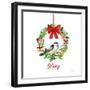 Holiday Wreath-Farida Zaman-Framed Art Print