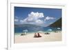 Holidaymakers on Antisamos Beach, Sami, Kefalonia (Kefallonia) (Cephalonia)-Ruth Tomlinson-Framed Photographic Print