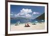 Holidaymakers on Antisamos Beach, Sami, Kefalonia (Kefallonia) (Cephalonia)-Ruth Tomlinson-Framed Photographic Print