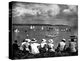 Holidaymakers Watching the Brixham Regatta, 1936-null-Stretched Canvas