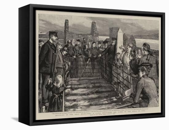 Holidays in the West Highlands, a Guide Describing the Tombs of the Kings on Iona-Sydney Prior Hall-Framed Stretched Canvas