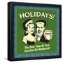 Holidays Nog Faced-Retrospoofs-Framed Poster