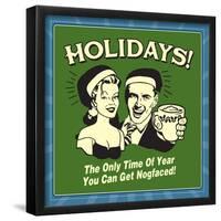 Holidays Nog Faced-Retrospoofs-Framed Poster