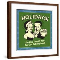 Holidays Nog Faced-Retrospoofs-Framed Poster