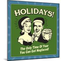 Holidays Nog Faced-Retrospoofs-Mounted Poster