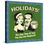 Holidays Nog Faced-Retrospoofs-Stretched Canvas