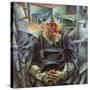 Holizonatal Volumes-Umberto Boccioni-Stretched Canvas