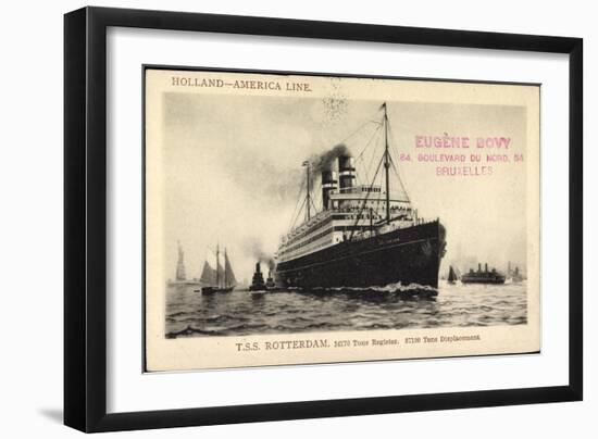 Holland America Line, Hal, T.S.S Rotterdam, Steamer-null-Framed Giclee Print