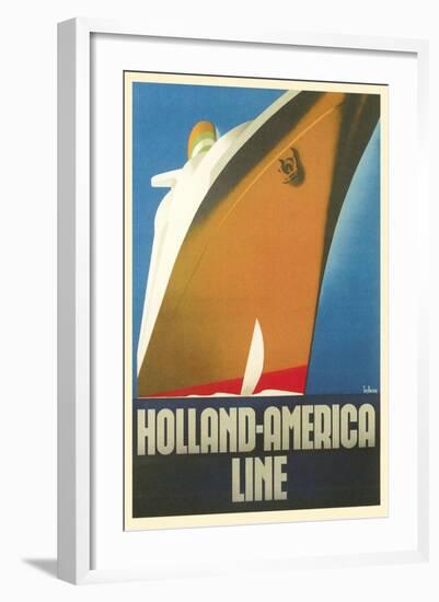 Holland America Line, Ship-null-Framed Art Print