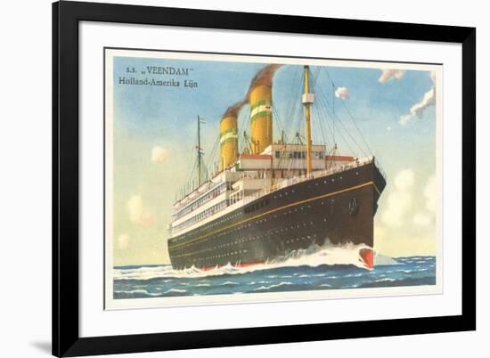 Holland-America Ocean Liner SS Veendam-null-Framed Premium Giclee Print
