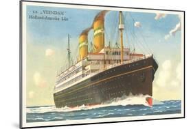 Holland-America Ocean Liner SS Veendam-null-Mounted Art Print