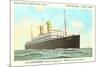 Holland-America Ocean Liner TSS Volendam-null-Mounted Art Print