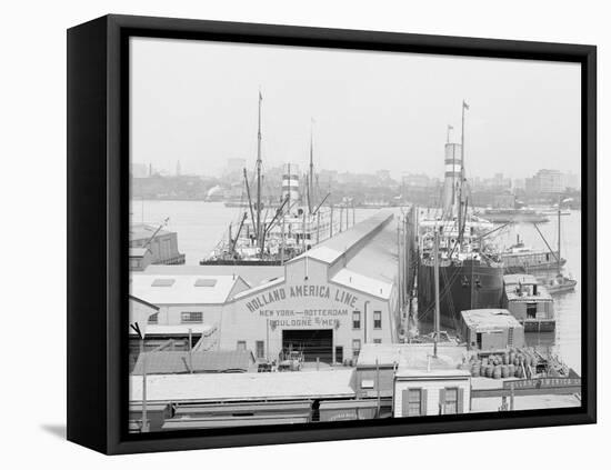 Holland America Piers, Hoboken, N.Y. I.E. N.J.-null-Framed Stretched Canvas