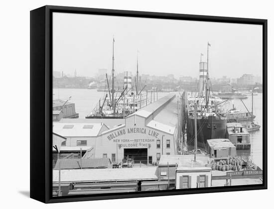 Holland America Piers, Hoboken, N.Y. I.E. N.J.-null-Framed Stretched Canvas