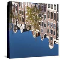 Holland, Amsterdam, Traditional Gabled Houses Reflected in Canal-Gavin Hellier-Stretched Canvas