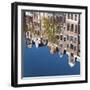 Holland, Amsterdam, Traditional Gabled Houses Reflected in Canal-Gavin Hellier-Framed Photographic Print