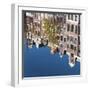 Holland, Amsterdam, Traditional Gabled Houses Reflected in Canal-Gavin Hellier-Framed Photographic Print