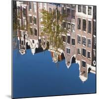 Holland, Amsterdam, Traditional Gabled Houses Reflected in Canal-Gavin Hellier-Mounted Photographic Print