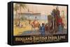 Holland British India Line Poster-E.V. Hove-Framed Stretched Canvas