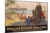 Holland British India Line Poster-E.V. Hove-Mounted Giclee Print