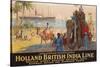 Holland British India Line Poster-E.V. Hove-Stretched Canvas