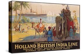 Holland British India Line Poster-E.V. Hove-Stretched Canvas