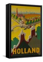 Holland Canal Travel Poster-null-Framed Stretched Canvas