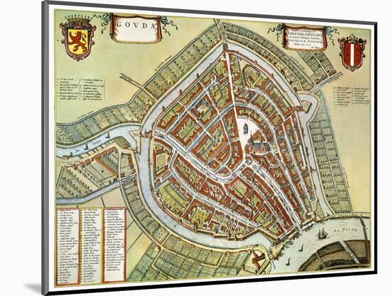 Holland: Gouda Plan, 1649-Jan Blaeu-Mounted Giclee Print