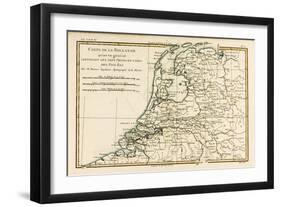 Holland Including the Seven United Provinces of the Low Countries, from 'Atlas De Toutes Les…-Charles Marie Rigobert Bonne-Framed Giclee Print