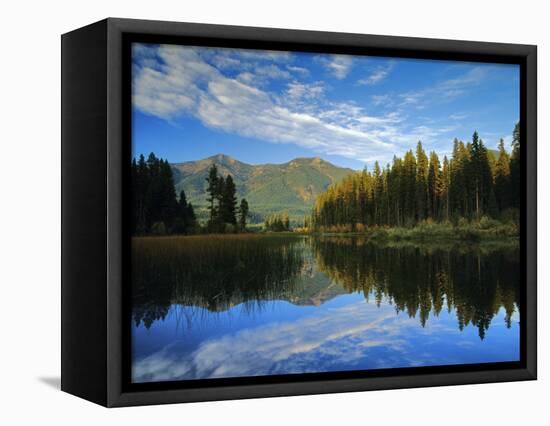 Holland Lake in the Swan Valley of Montana, USA-Chuck Haney-Framed Stretched Canvas