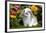 Holland Lop Rabbit on Club Moss Among Flowers, Torrington, Connecticut, USA-Lynn M^ Stone-Framed Photographic Print