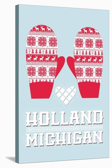 Holland, Michigan - Mittens-Lantern Press-Stretched Canvas