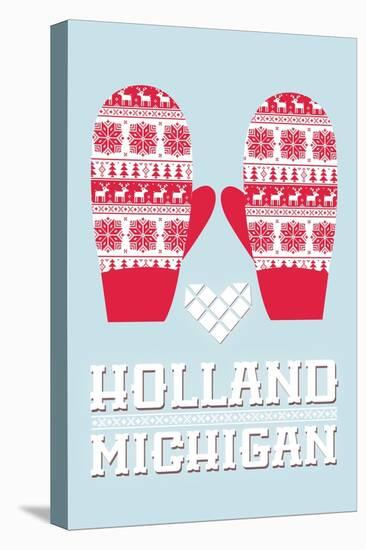 Holland, Michigan - Mittens-Lantern Press-Stretched Canvas