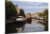 Holland, Zwolle. Pancake Ship and Other Boats on a Canal in Zwolle-Petr Bednarik-Stretched Canvas