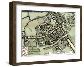 Hollar's plan of Oxford, c1643-Wenceslaus Hollar-Framed Giclee Print